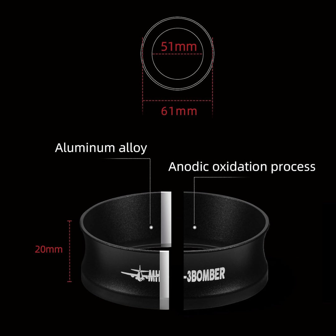 MHW-3BOMBER 51mm Espressodosiertrichter Magnetischer Kaffeedosierring Siebträger Trichter Barista To