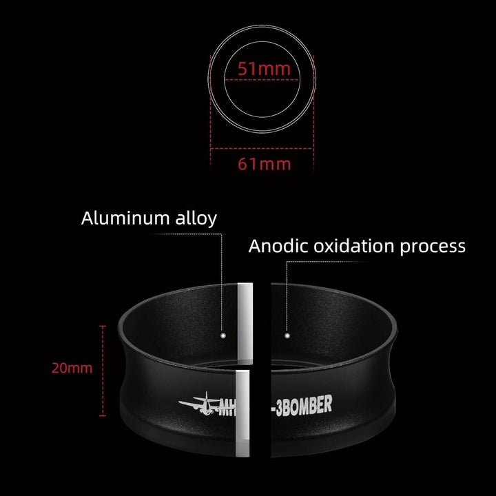 MHW-3BOMBER 51mm Espressodosiertrichter Magnetischer Kaffeedosierring Siebträger Trichter Barista To