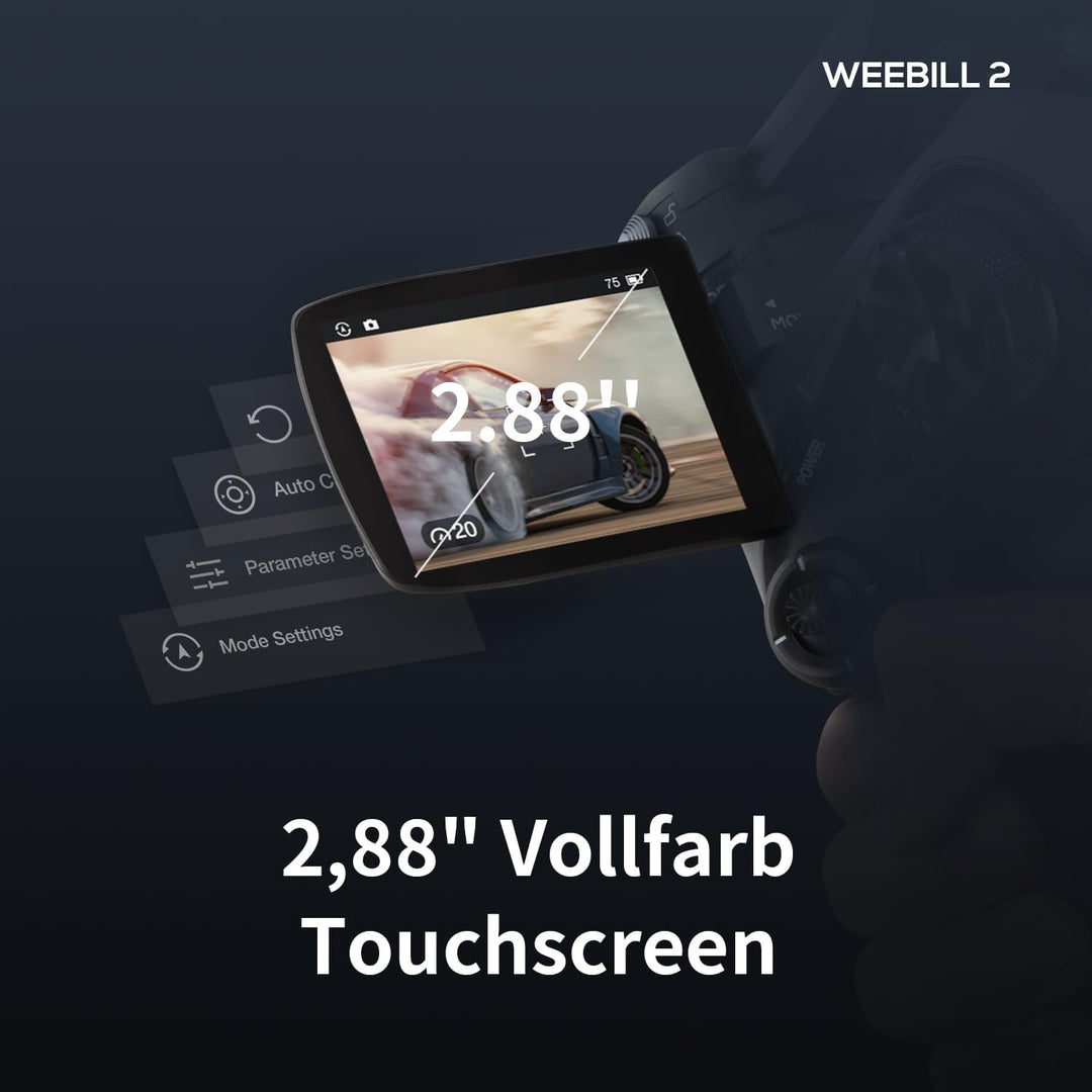 ZHIYUN Weebill-2 SE [Official] Gimbal Stabilisator 3-Achsen, DSLR Kamera Gimbal mit 2,88" Touchscree