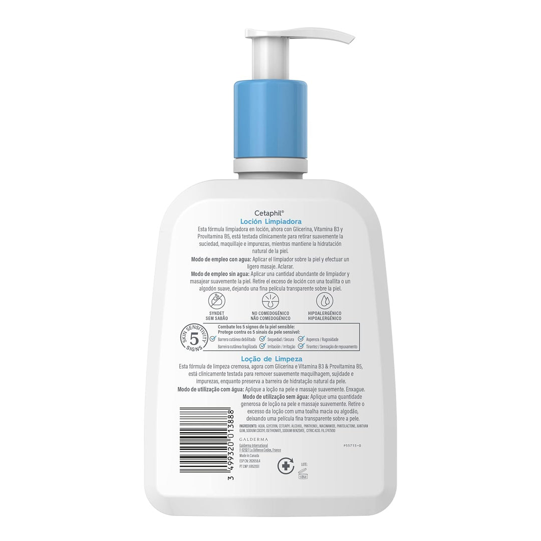 Cetaphil Locion Limpiadora 500 Ml Unparfümiert 473 ml (1er Pack), Unparfümiert 473 ml (1er Pack)