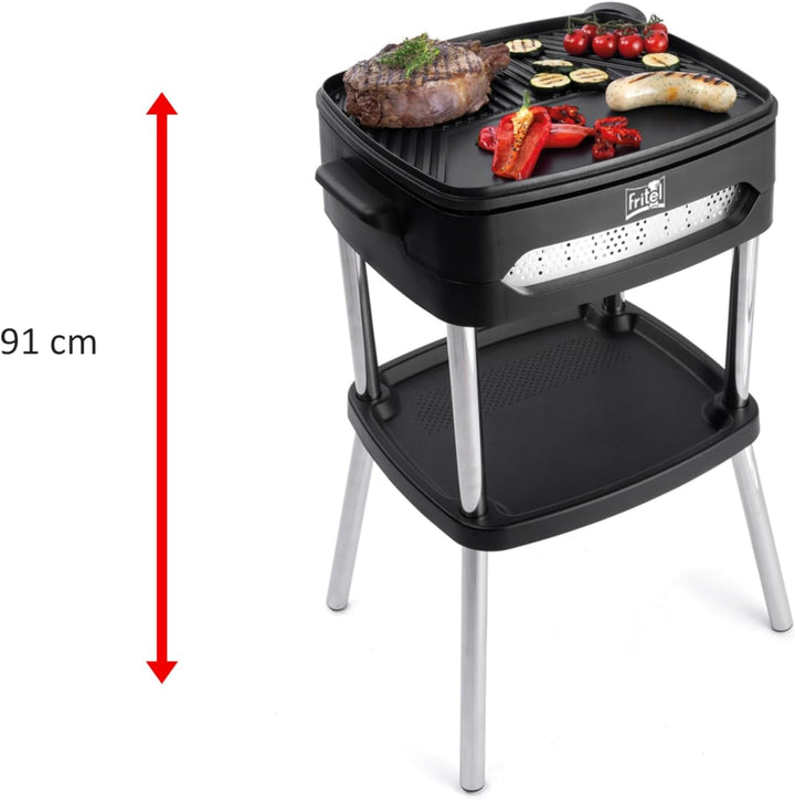 Fritel BBQ 3256 - Elektrogrill - 40x36 cm - 2000 W - Platte + Deckel