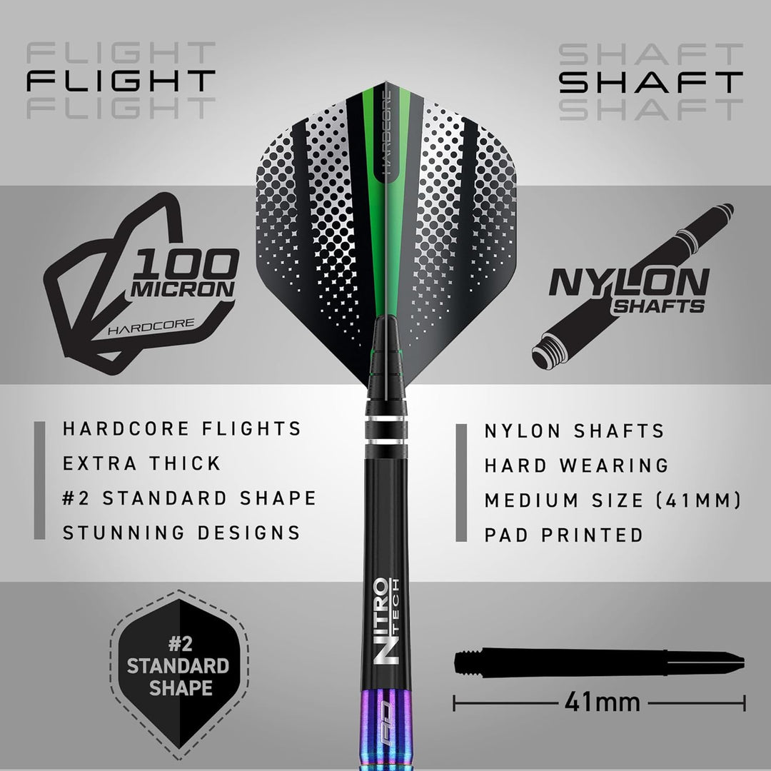 RED DRAGON Razor Edge Series Dartpfeile Tungsten Profi Steel Darts mit Flights und Schäfte 23 g 2 St