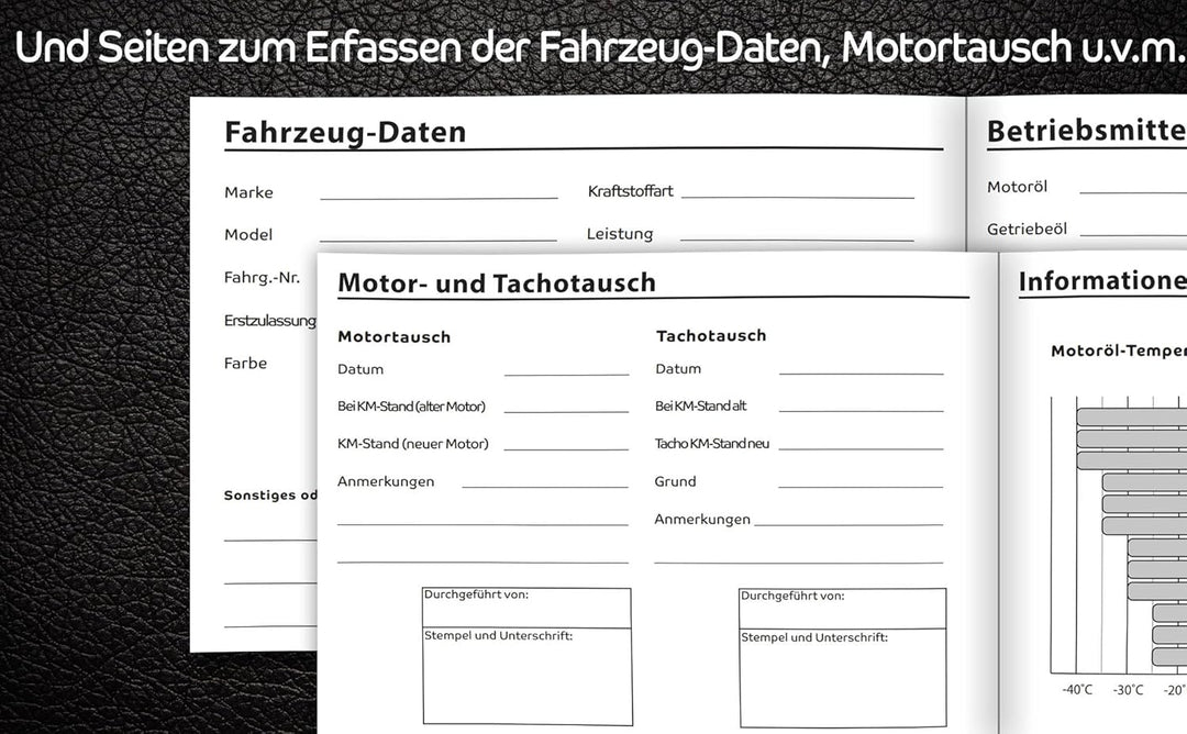 Serviceheft für Kraftfahrzeuge | Universal | Scheckheft für alle Auto Marken und Modelle | Für Neu-