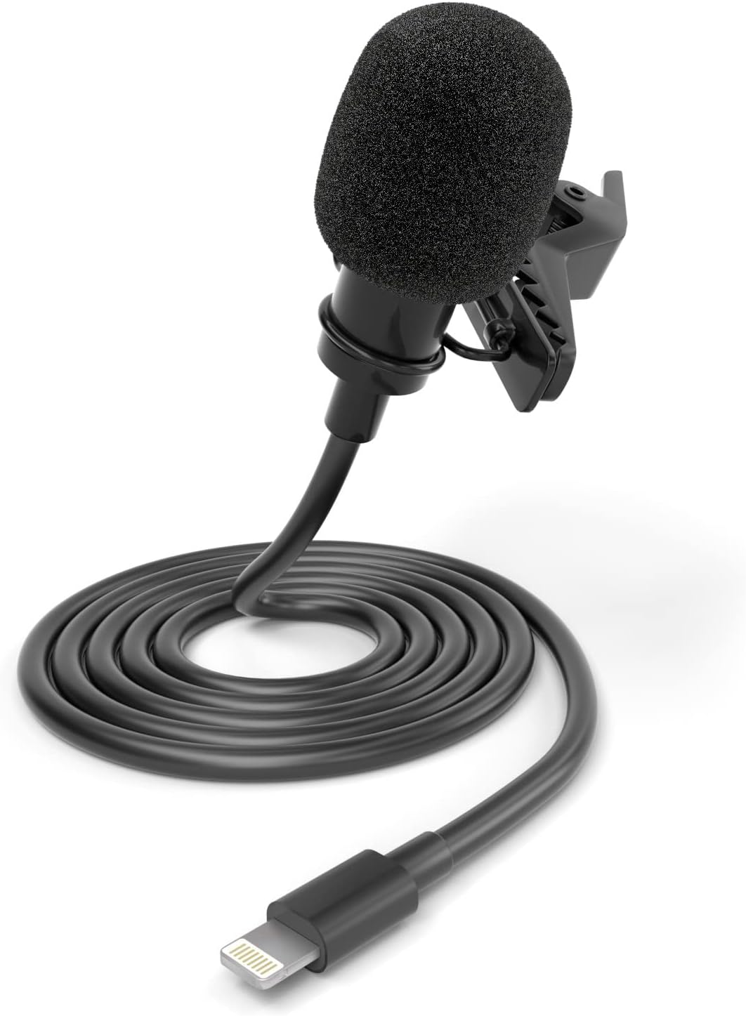 ayex Lavalier Mikrofon Kompatibel mit iPhone Kompatibel mit iPad Windschutz und Klemme perfekt für I