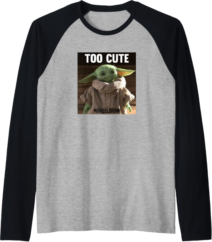 Star Wars The Mandalorian The Child Too Cute Portrait Raglan