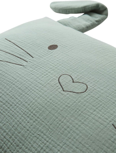 Vertbaudet Baby Bettbezug,Green Rabbit mit Musselin grün 80X120