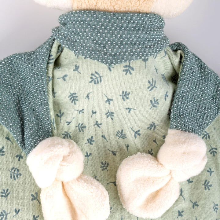 sigikid 39770 Schnuffeltuch Tiercharakter Bär, Mint/weiss