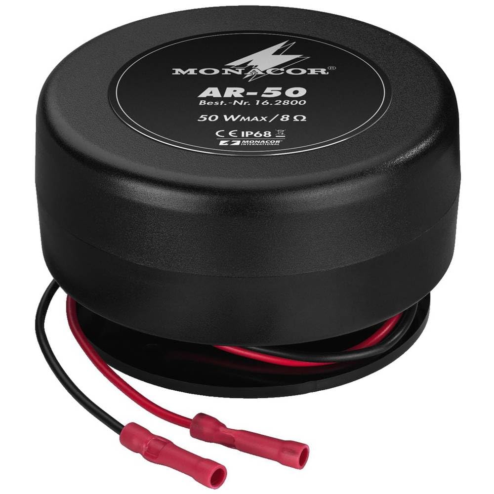 MONACOR AR-50 Wetterfester Audio-Exciter/Resonator, Schwarz, 16.2800 Single, Single