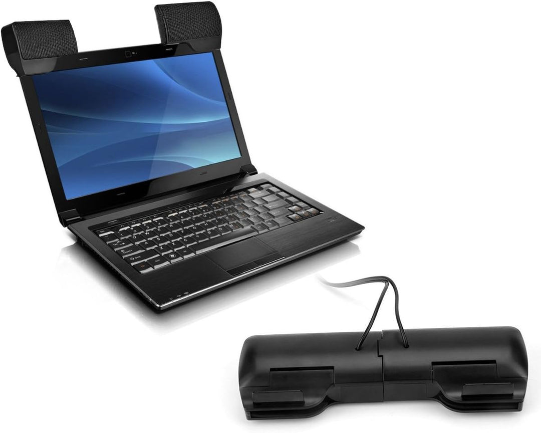 USB Mini Lautsprecher,Portable Laptop/PC Clip-on Lautsprecher Mit 3.5 mm Klinke(Schwarz)
