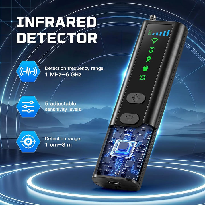 Wanzen Detektor Kamera Detektor Versteckte Kamera Detektor mit 5 Stufen Hidden Camera Detector RF Wi