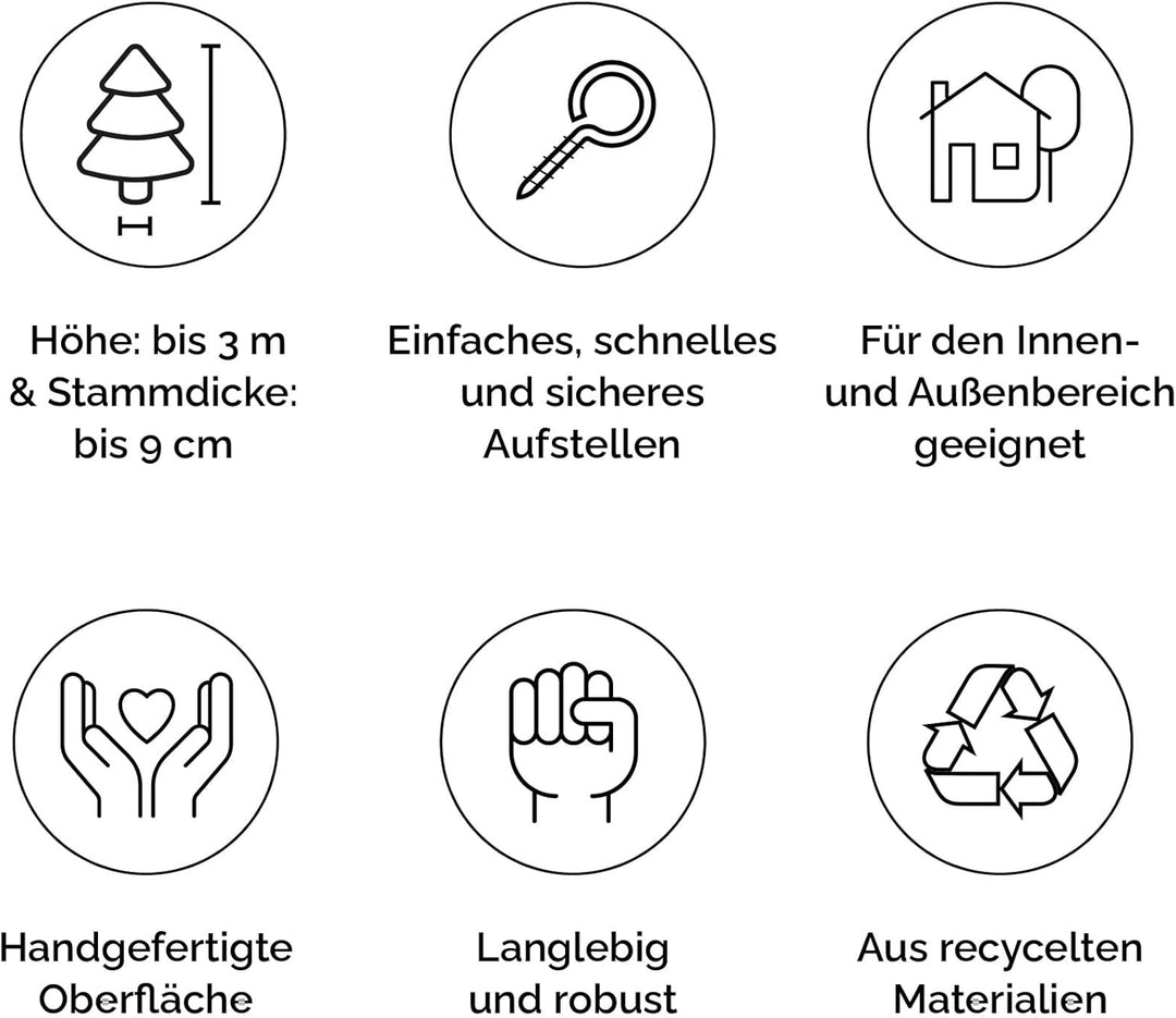 Ecopots Christbaumständer mit Wasserspeicher für Bäume bis 3,00 m Baumhöhe umkippsicher - Tannenbaum