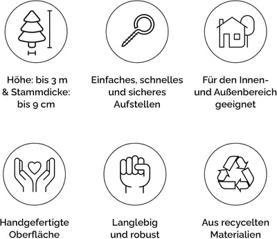 Ecopots Christbaumständer mit Wasserspeicher für Bäume bis 3,00 m Baumhöhe umkippsicher - Tannenbaum