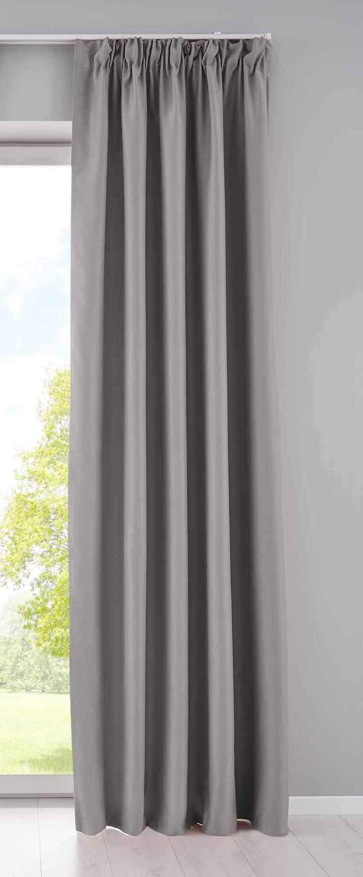 Gardinenbox Vorhang Blickdicht »Newyork« verdeckte Schlaufen Grau HxB 225x295 cm 1er-Pack Thermo-Gar