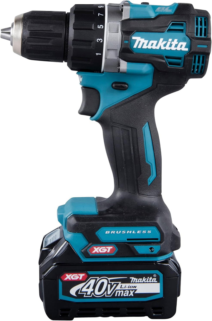 Makita DF002GA202 Akku-Bohrschrauber 40V max. / 2,0 Ah, 2 Akkus + Ladegerät im MAKPAC, Petrol mit 2