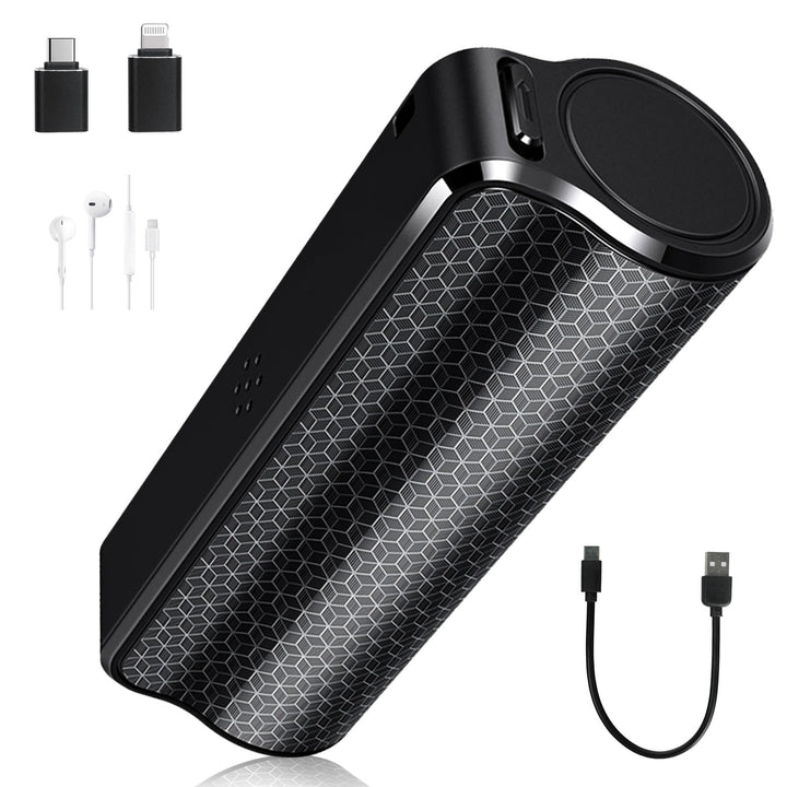 Diktiergerät Mini - 128 GB Diktiergerät Magnetisches 1536 Kbps mit One-Touch-Aufnahme, Mini-Audio-Re