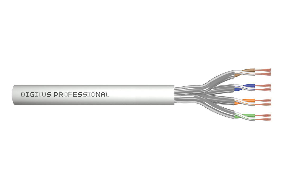 DIGITUS Roh-Patchkabel Cat-6A - Meterware Unkonfektioniert - 100 m - U-FTP Netzwerk-Kabel - LSZH - A