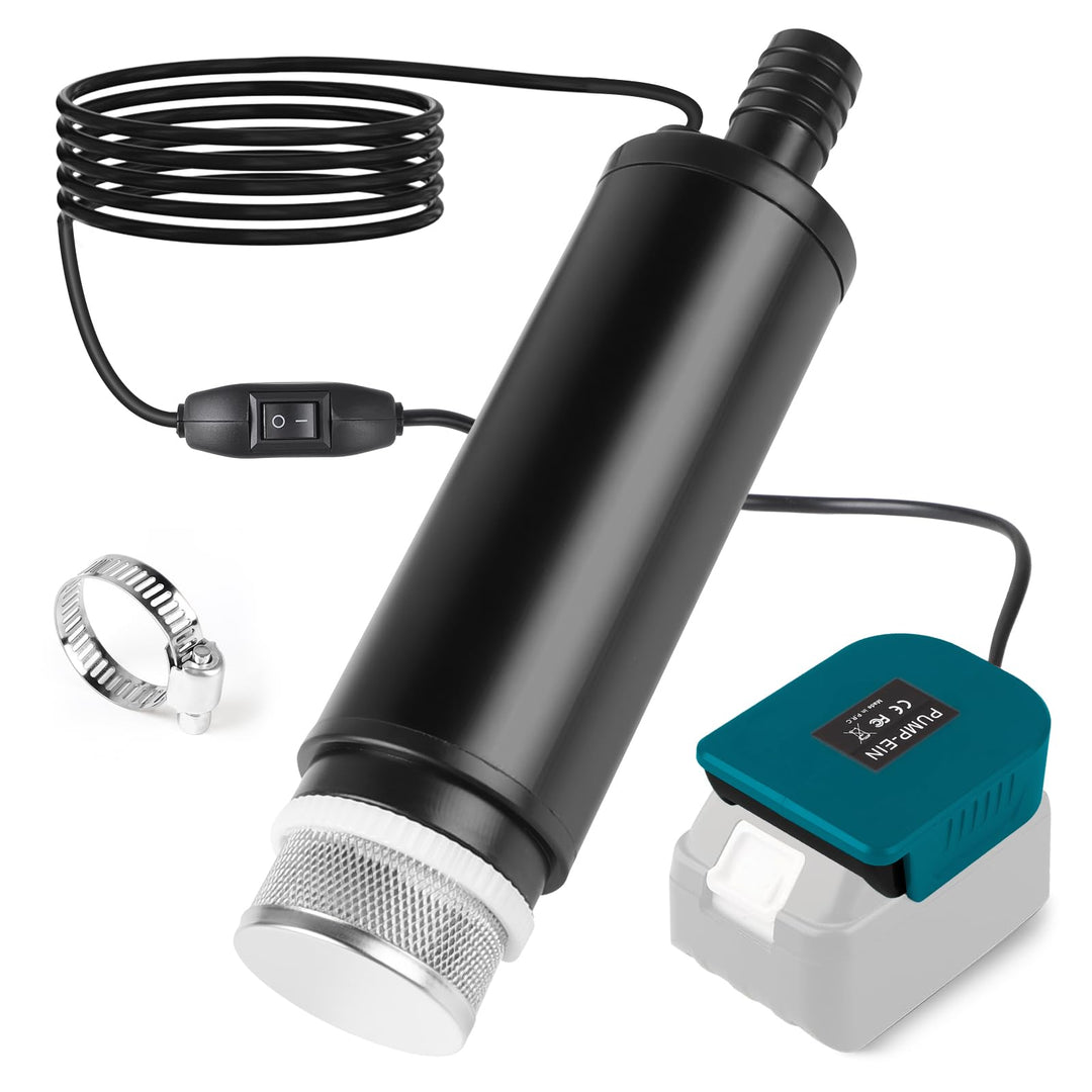 CPROSP Sumpfpumpe Kompatibel mit Makita 18V Batterie (Keine Batterie), Wasserpumpe 30L/min, Transfer