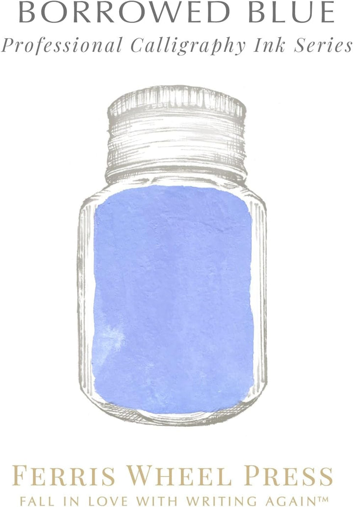 Ferris Wheel Press Calligraphy Ink |Borrowed Blue| 28ml Blue 28 ml, Blue 28 ml