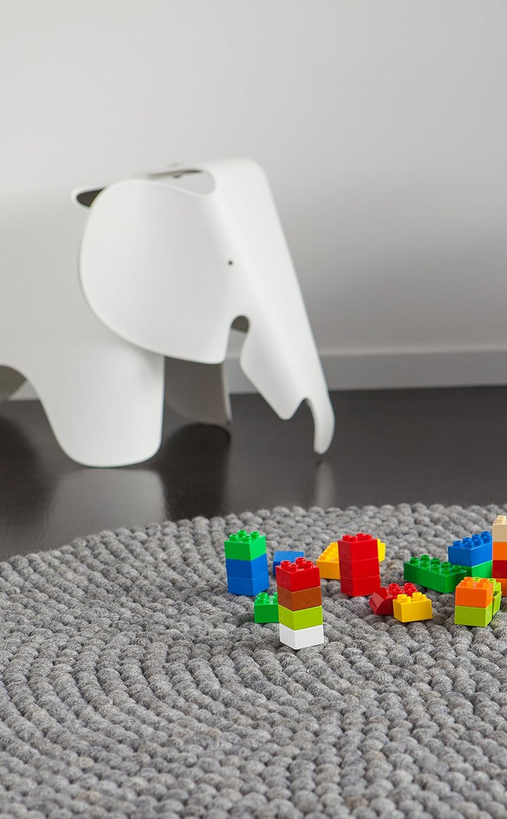 myfelt Filzkugelteppich Carl - Ø 70 cm, ideal für Schlaf-, Wohn-, Kinderzimmer, Flur & Bad Ø 50 cm G
