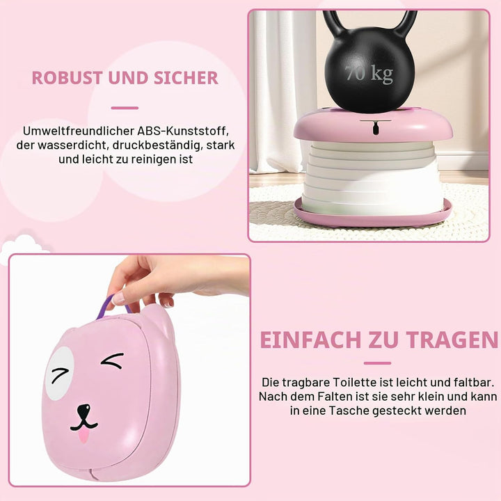 Toilettensitz, Toilettensitz Für Junge und Mädchen, Tragbares Klapptöpfchen, Klapptoilette Falttoile