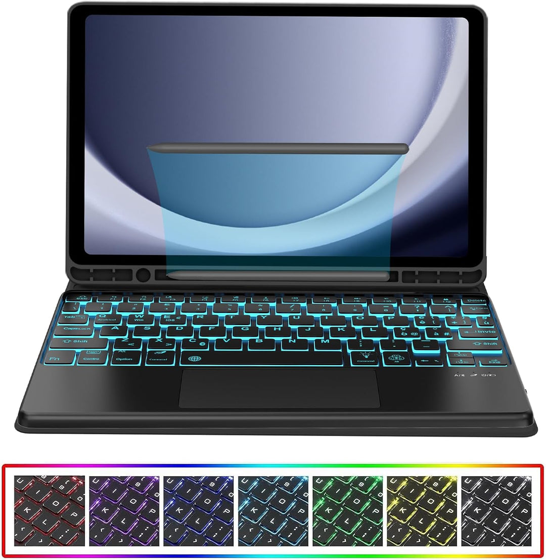 FOGARI Hülle mit Tastatur für Samsung Galaxy Tab A9 Plus 11 Zoll 2023 | Mit Multi Touch Trackpad und