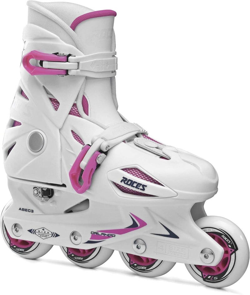 Roces Mädchen Inline-skates Orlando Iii 30-35 white-pink, 30-35 white-pink