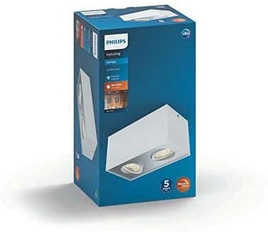 Philips myLiving LED Spot Box 2-flammig, 9W, weiss 2-flammig Weiss, 2-flammig Weiss