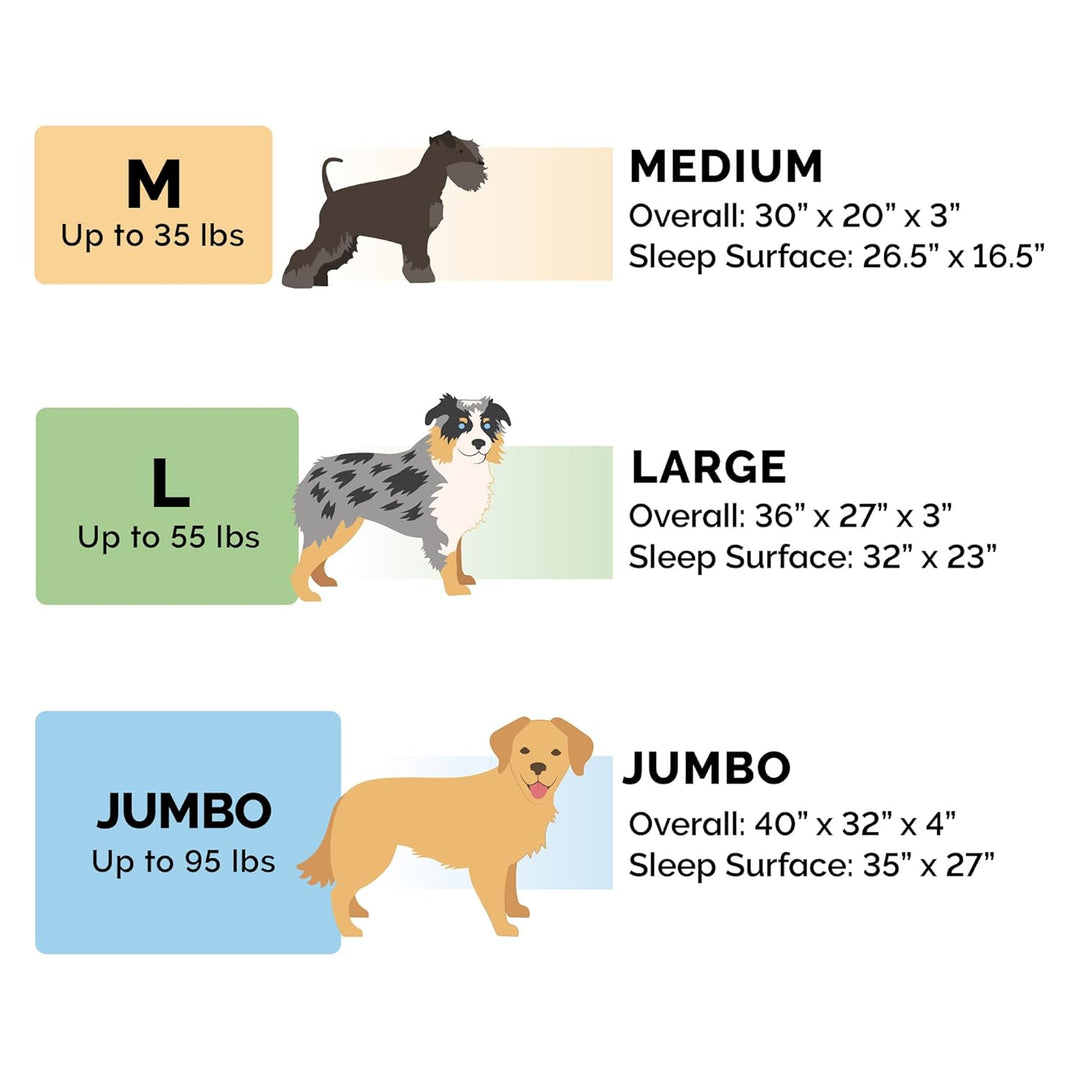 Furhaven Pinsonic Ersatzbezug für Hundebett, gesteppt, L-Form, Bluestone, Jumbo, Grösse XL (Gesteppt