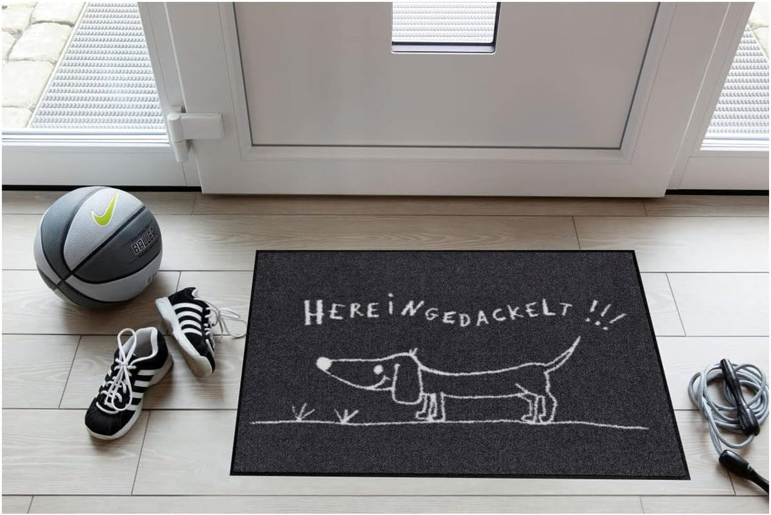 Salonloewe Fussmatte waschbar Hereingedackelt 50x75 cm SLD0653-050x075 H 50 cm | B 75 cm | L 0,7 cm
