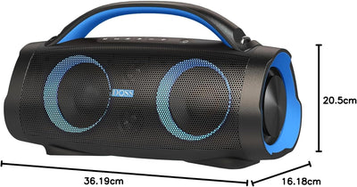 DOSS Extreme Boom+ Bluetooth Lautsprecher Draussen mit Wasserdichter IP67, 100W Stereo Sound, 10400m