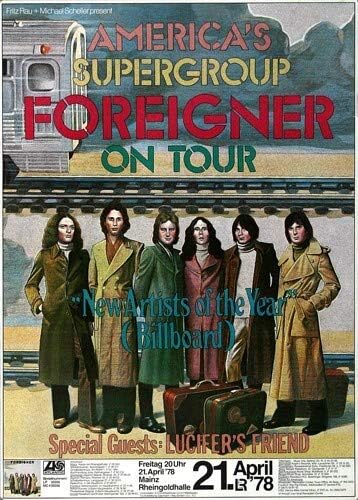 Foreigner - Double Vision, Frankfurt 1978 » Konzertplakat/Premium Poster | Live Konzert Veranstaltun