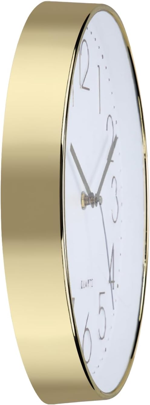 ACCSHINE Wanduhr Ohne Tickgeräusche Lautlos Küchenuhr 30cm Quarz Gross Batterie Betriebene Wanduhr E