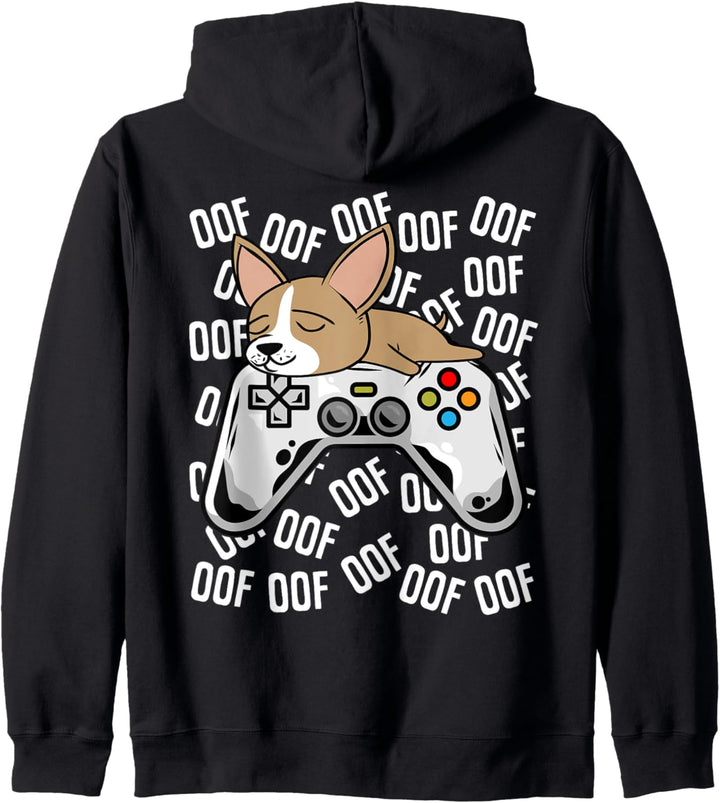 Chihuahua Videospiel Noob Oof Kinder Jungen Mädchen Geschenk Kapuzenjacke
