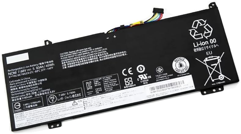 7XINbox L17C4PB0 L17M4PB0 7.68V 45Wh 5928mAh Ersatz Laptop Akku für Lenovo Flex 6-14ARR Flex 6-14IKB