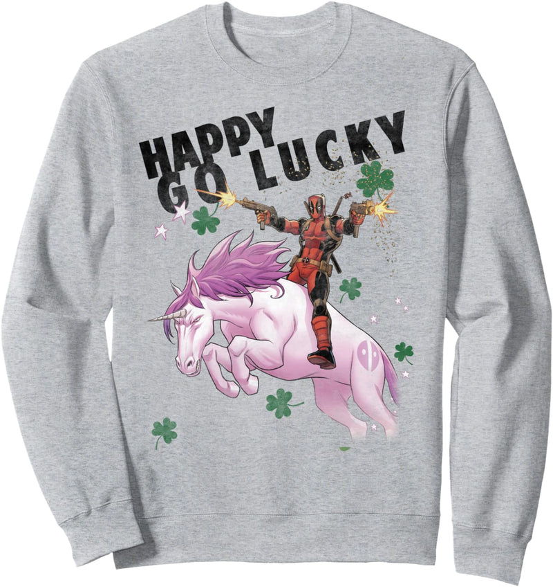 Marvel Deadpool Happy Go Lucky Unicorn Sweatshirt