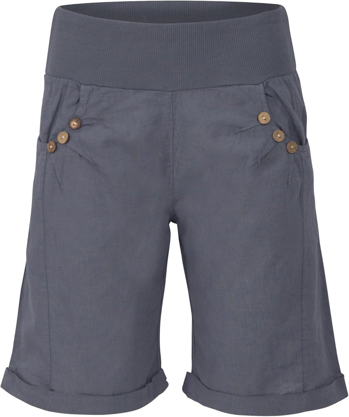 Malito Damen Bermuda aus Leinen | Shorts für den Strand | lässige Kurze Hose | Pants - Hotpants 8024