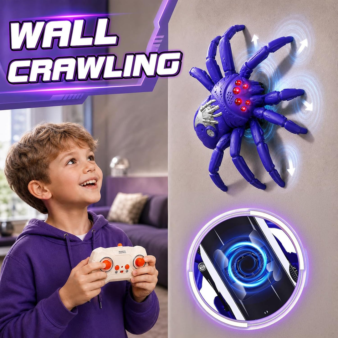 Ferngesteuerte Spinne Spielzeug Auto, RC Wandkletterspinne mit 360° Rotation, Stunt RC Auto zum Krab