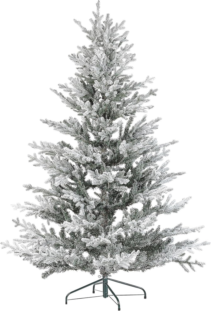 Künstlicher Weihnachtsbaum grün/weiss 180 cm mit Kunstschnee bedeckt Brisco
