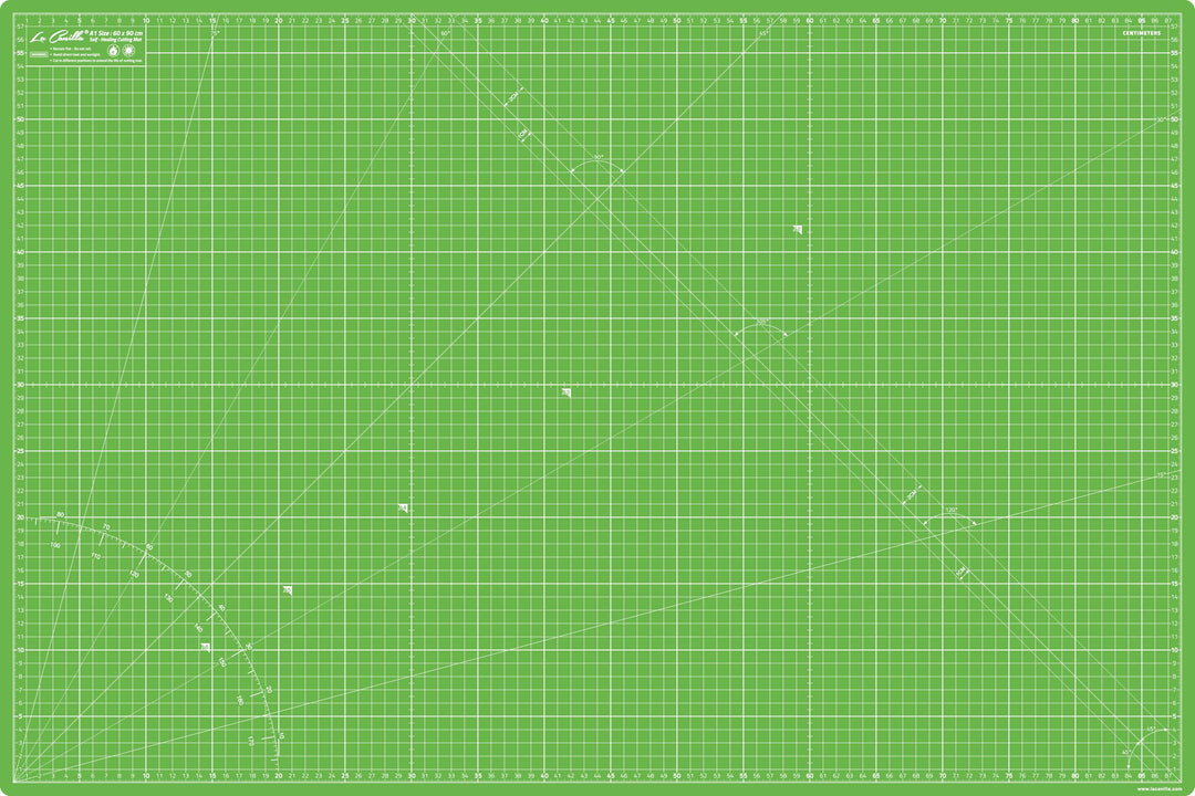 La Canilla Schneidematte A1 Selbstheilend (60x90 cm - 36x24") Cutting Mat Schneideunterlage für Bast