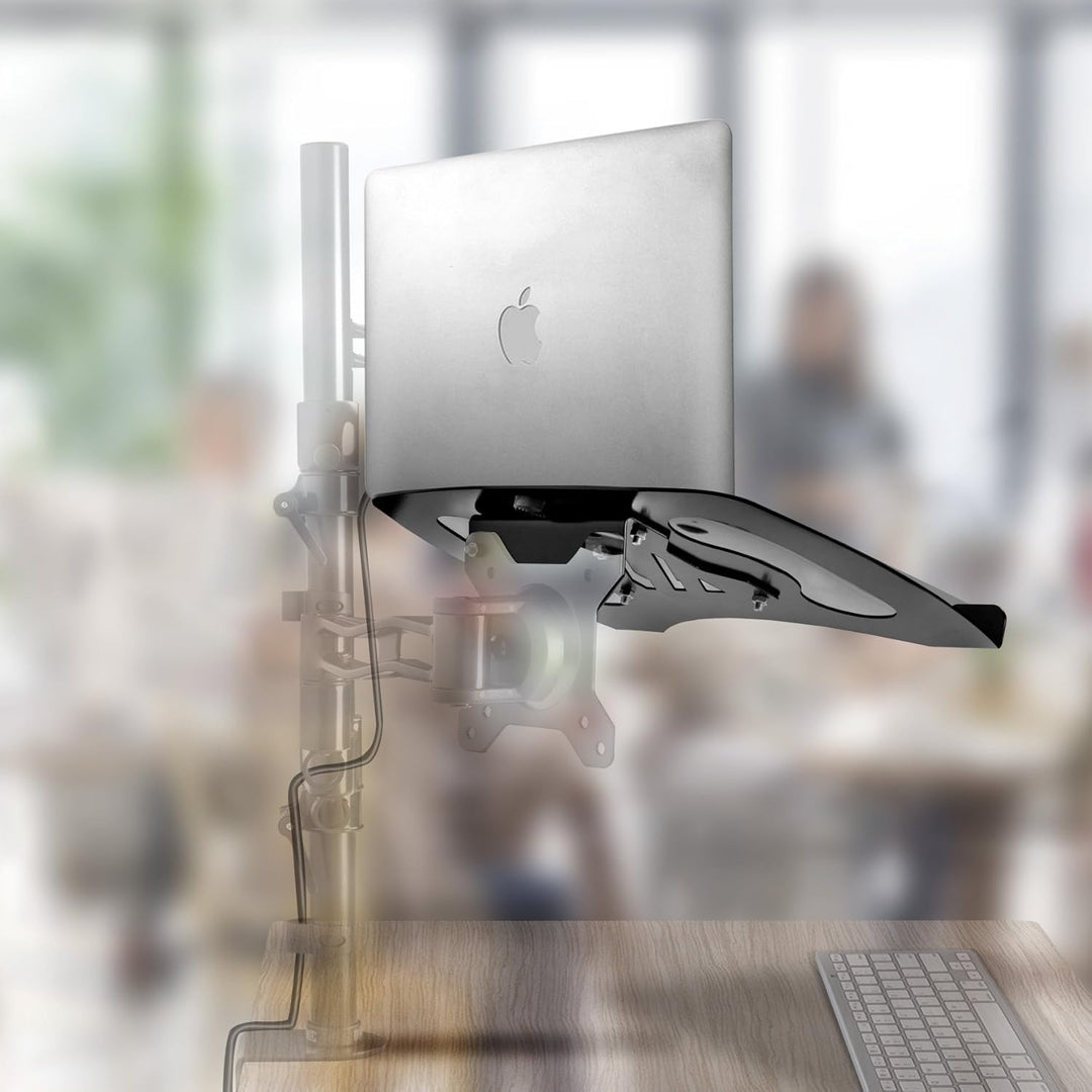 Duronic DML1 BK Laptophalterung | Fläche 32x24,2cm | Belastbarkeit 8kg | Laptopständer für Minitorha