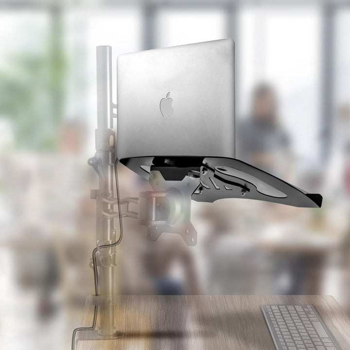 Duronic DML1 BK Laptophalterung | Fläche 32x24,2cm | Belastbarkeit 8kg | Laptopständer für Minitorha