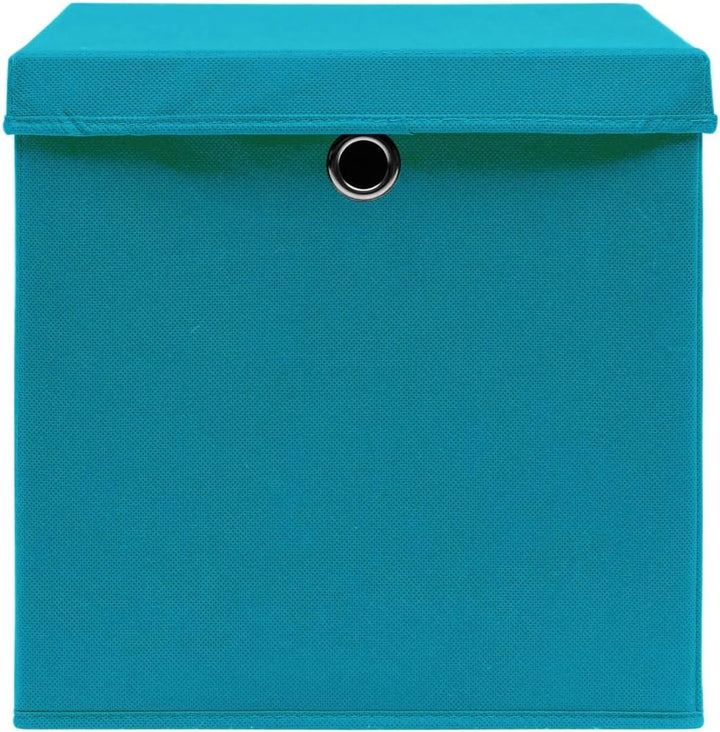 WIFESE 4 Stück Aufbewahrungsbox Mit Deckel 32X32X32 cm Faltbox Mit Fingerloch Storage Boxes Faltbare