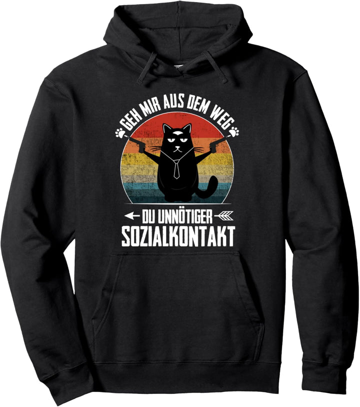 Geh mir aus dem Weg du unnötiger Sozialkontakt - Witziges Pullover Hoodie