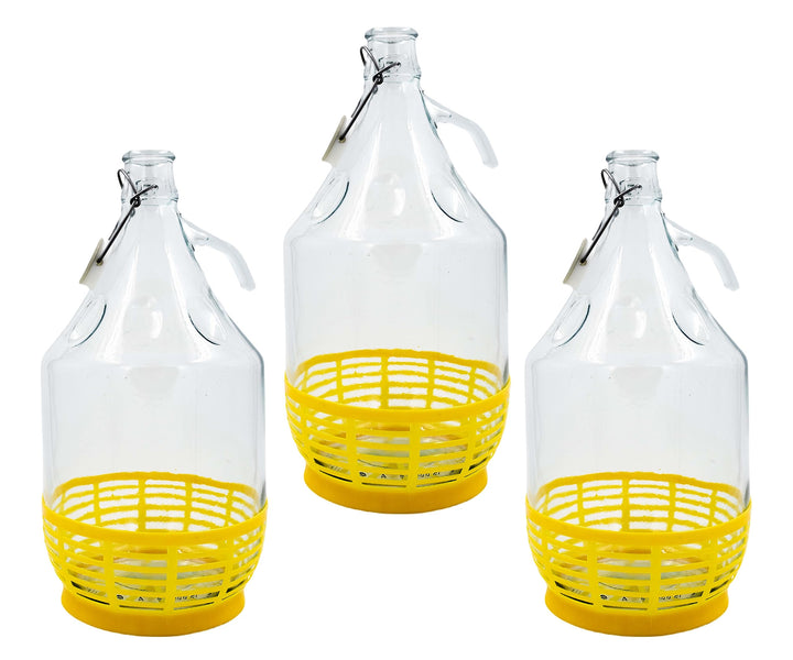 Enghals Ballonflasche Weinflasche mit Bügelverschluss und Korb zur Aufbewahrung von Gärungsgetränken