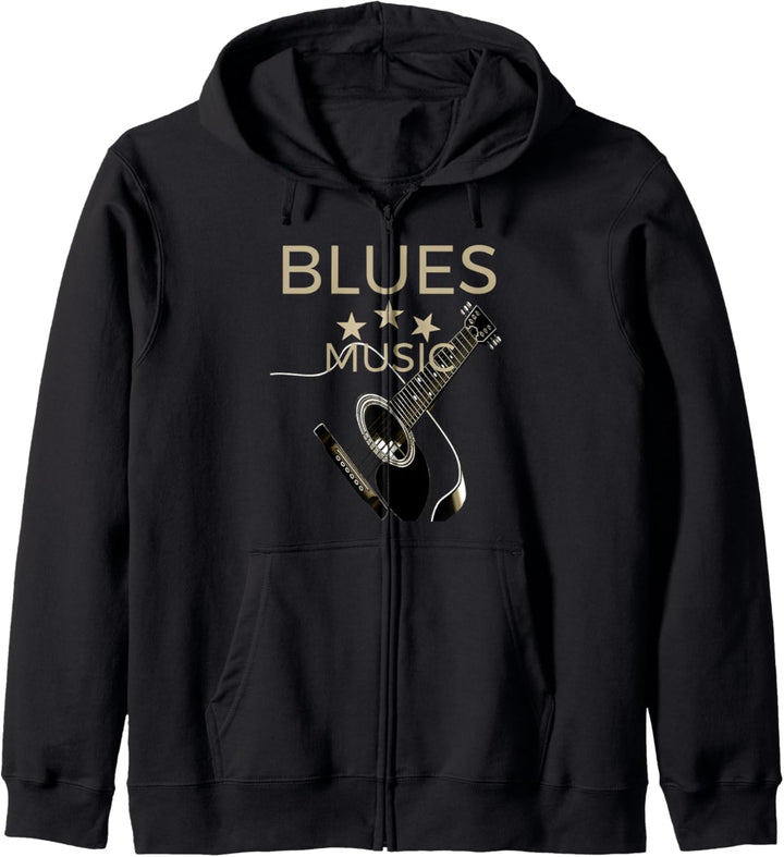 Blues Music Musiker Gitarren Kapuzenjacke