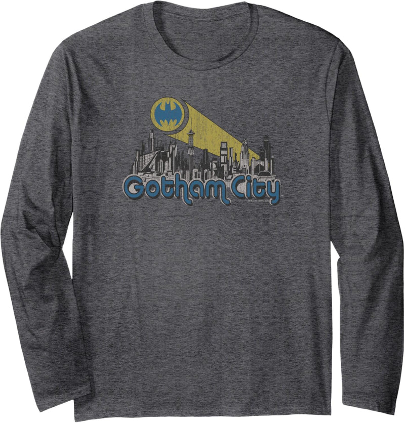 Batman Gotham City Distressed Langarmshirt