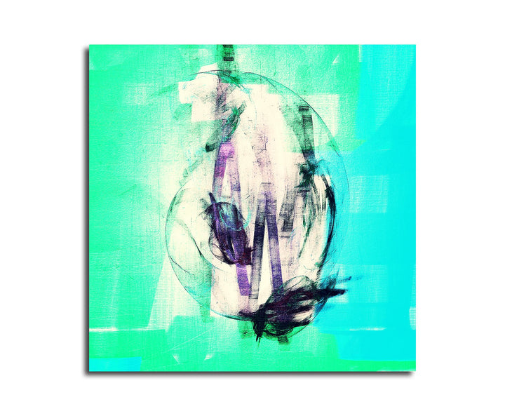 Paul Sinus Art Modernes Wandbild Abstrakt037_60x60cm Abstrakte Kunst Kunstdruck auf Leinwand Zeitlos