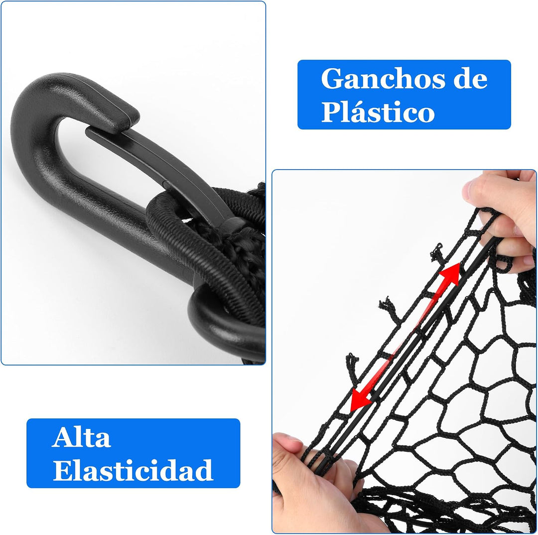 Hundeschutzgitter Auto 120x70cm, verstellbares Mesh-Sicherheitsnetz, robust, einfache Montage, verhi