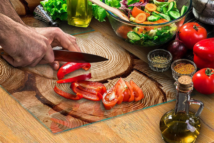 TMK ArtDeko Herdabdeckplatten 2 Teilig 2 x 45 x 52 cm Ceranfeldabdeckung Küche Induktion Her dschutz