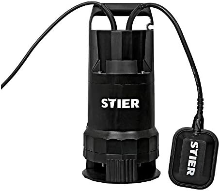 STIER Edelstahl Tauchpumpe Schmutzwasserpumpe ESTW-1100, 20.000 l/h, 11000 W, Edelstahlgehäuse, Schw